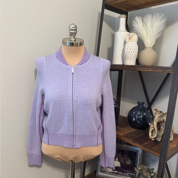 Lululemon Reversible Double-Knit Zip-Up Sweater Faint Lavender Women’s SIZE 4 - Picture 5 of 14